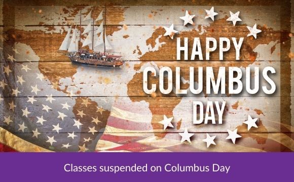 Classes suspended on Columbus Day